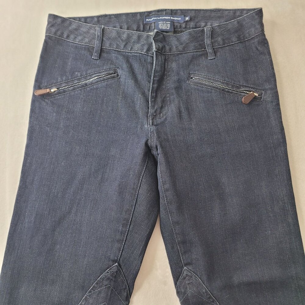 Ralph Lauren Sport Jodhpur Women's Equestrian Dark Wash Denim Jeans Size 26 - Picture 3 of 12